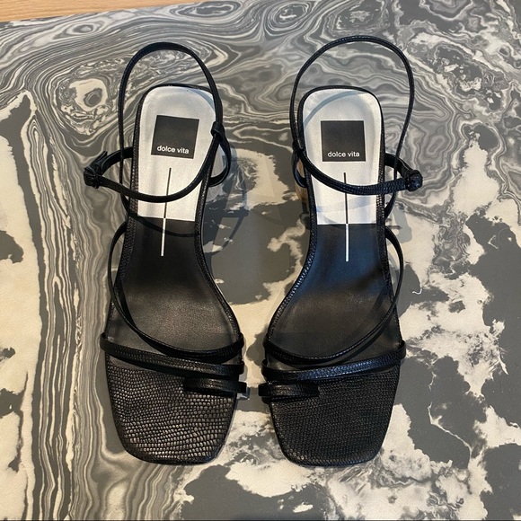 Dolce Vita Black Leather Heel - Picture 1 of 11
